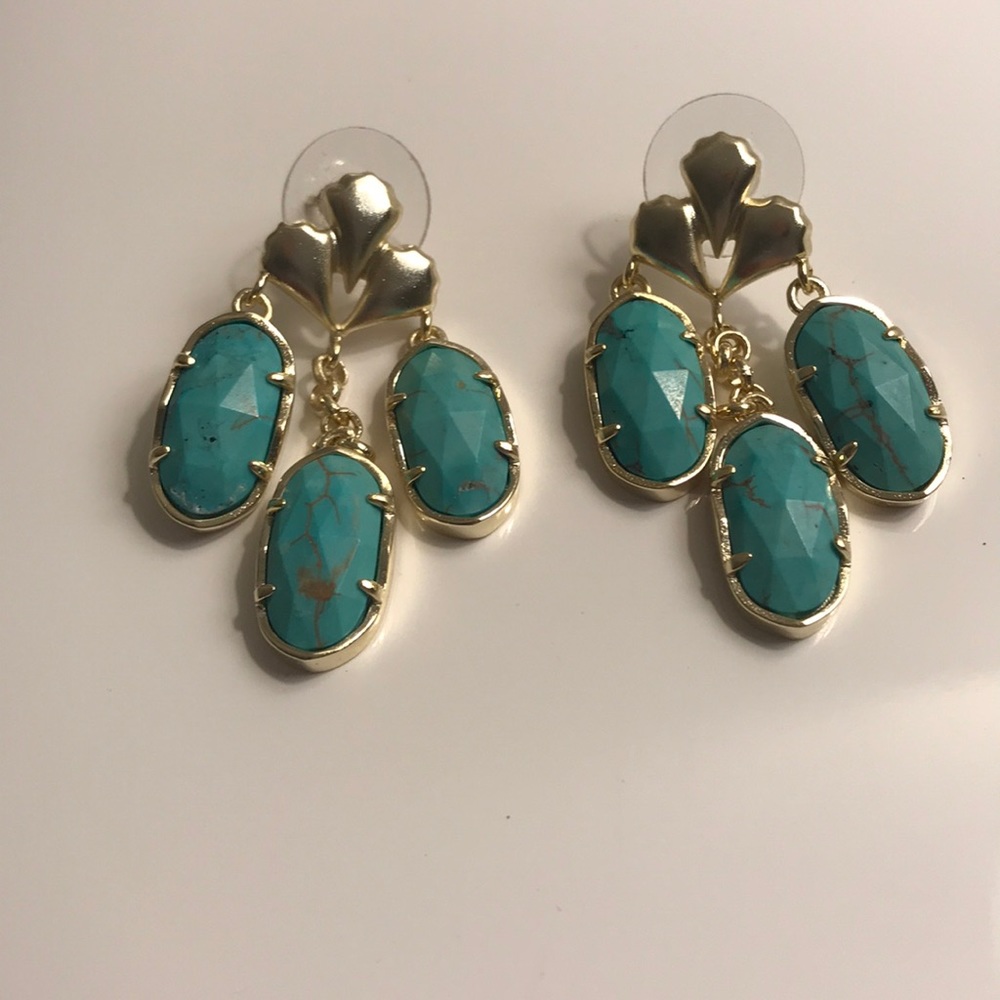 Barely worn turquoise Kendra Scott earrings